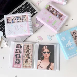 Sweet Angel Wide Dual-Slot 6-Inch 4-Cut Photocard Album Binder for Kpop and Purikura Collection
