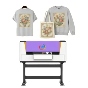 T-Shirt Machine 30 cm Fabric White Ink DTF Printer Double F1080 Printheads A3 Transparent PET Film