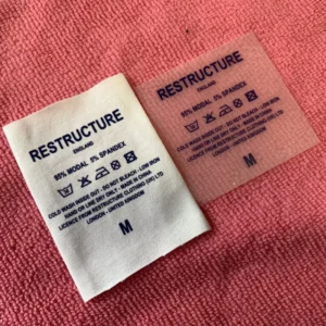 Tagless Heat Transfer Care Labels Heat Press Iron-on Transfer Stickers for T-Shirt Textile