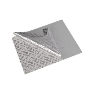 Tamper-Evident Silver VOID Film Glossy and Matte Adhesive Printing Material Label Paper