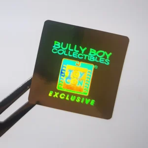 Tamper-Proof Silver Holographic Label Stickers with Hot Stamping
