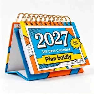 Tear-Off Coated Paper Desk Calendar Standing Yearly Planner Corporate Office Supplies