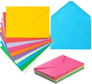 Tear-Proof Solid-Color Handmade Paper Envelopes, Variety Pack for Invitations and Graduation