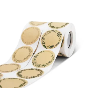Tear-Resistant Biodegradable Kraft Paper Adhesive Labels for Gift and Candle Packaging