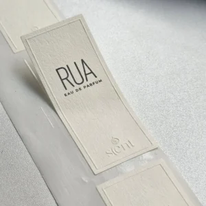 Textured Paper Embossed Label Sticker with Special Adhesive and Logo Printing
