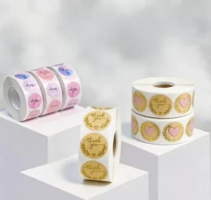 Thank You for Your Order Custom Die Cut Round Seal Label Stickers Roll for Online Shops