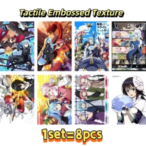 The Time I Got Reincarnated as a Slime Anime Poster Set 8PCS 16.5×11.4-inch Square Offset Printing Tactile Embossed Texture