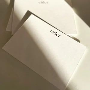 Thick 600gsm Paper Business Cards with Letterpress Printing Custom Size Logo for Minimalist Brand Identity