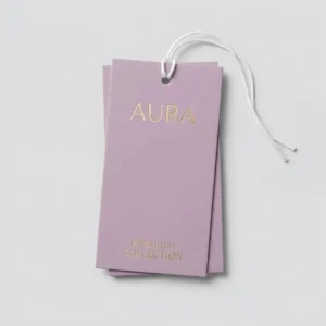 Thickened Recycled Paper Home Textile Hang Tags Custom Fabric Embossed Pattern Eco-Friendly Minimalist Labels Cotton Linen
