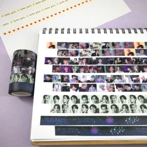 Thin Reusable Waterproof Acrylic Adhesive Single Paper Tape for Planner Calendar Journal Masking Decorative Use Custom Made