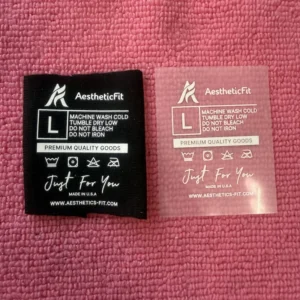 Thin Vinyl Film Screen Print DTF Heat Transfer Sticker Custom Washing Heat Transfer Care Label for Swimwear