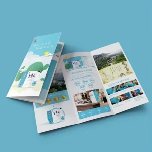 Three-Fold Leaflet Flyers, A5, Recycled Materials, Matt Lamination, Embossing, Personal Care