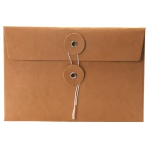 Tie Buckle Kraft Envelope for File Packaging with Custom Logo and Design