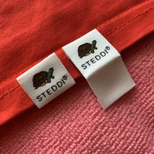 Tortoise Logo Sleeve Woven Hem Label Small Size Pocket Clothing Hem Tag