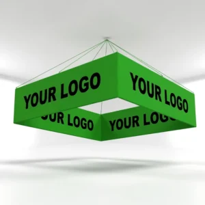 Trade Show Plafondhangende Banner Advertising Display Dye Sublimation Foldable Aluminum Tension Fabric Ceiling Hanging Banner
