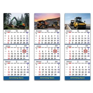 Traditional Chinese Calendar Personalized 3 Months Wall Calendar Durable Corporate Gift with Custom Logo