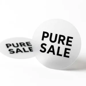 Translucent Frosted Vinyl Sale Stickers Minimalist Black Labels for Skincare