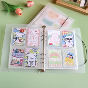 Transparent A5 PP Binder Large Photo Album Trading Card Sleeves Sticker Collection Storage Book with 10pcs Inner Pages