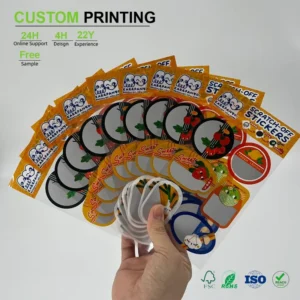 Transparent Custom Scratch-off Sticker for Kids Intelligent Games with Cute Cartoon Printing Die Cut PET Education Use Labels