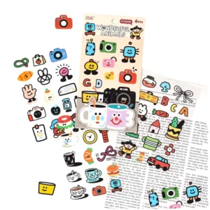 Transparent Hologram PET Sheet Sticker, Die-Cut Matte Finish, Custom Shape