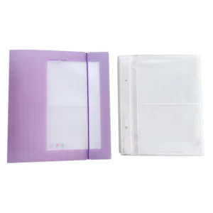 Transparent PP Gift Storage Book Card Cover Colorful Design Binder Printed Logo Postcard Photo Sticker Loose Leaf Album