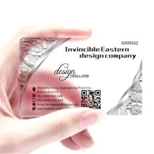 Transparent PVC Business Cards with Logo and Offset Printing