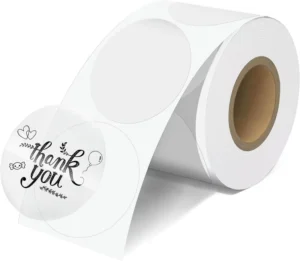 Transparent Self-Adhesive Labels with White Ink Printing, Hot Stamped, Double-Sided Waterproof