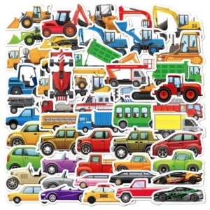 Transparent UV-Customized Cartoon Car Stickers for Kids