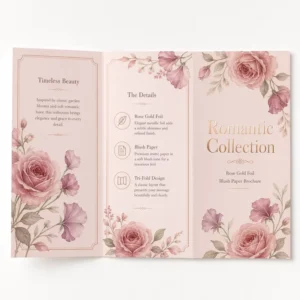 Tri Fold Customizable Recycled Coated Paper Brochure with Folded Leaflet Design