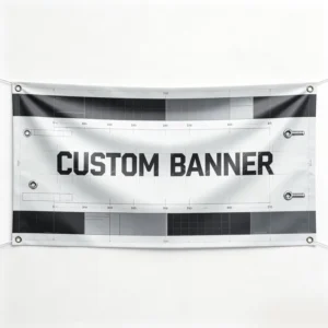 Two-Tone PVC Flex Vinyl Banner for Press Box Media Wall Sign