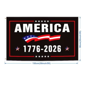 USA 250th Anniversary Flag 3 x 5 Feet Durable Polyester Banner with 2 Grommets