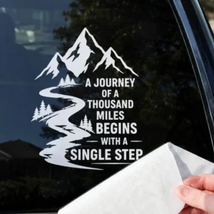 UV Coated Laser Die Cut Auto Vinyl Stickers Anti Crack Car Window Decals