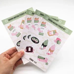 UV Custom Cartoon Self-Adhesive Paper Sticker Sheets, Kiss-Cut Kids Stickers