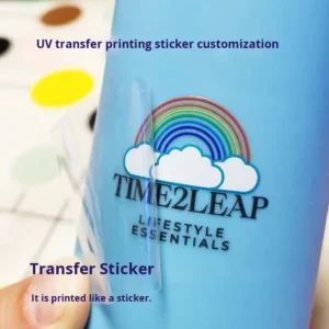 UV DTF Crystal Label Heat Transfer Pressure-Sensitive Adhesive Sticker with Gold Foil for Tea Labels