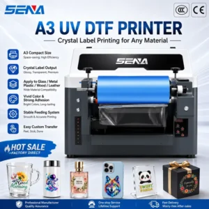 UV DTF Hybrid A3 Epson I3200 Crystal Label Printer with Transfer Paste Printing Machine