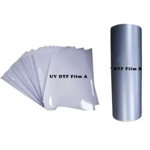 UV DTF Transfer Film AB Roll for Sticker Printing High Adhesion Clear Glossy Surface Supplier