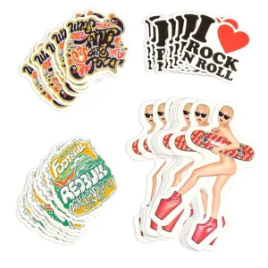 UV-Laminated Waterproof PVC Adhesive Cartoon Die-Cut Vinyl Stickers