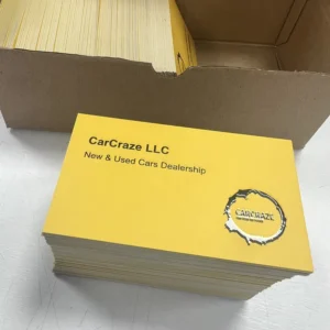 UV Logo Business Cards, Art Paper, Embossed, Digital Printing, Custom Colors and Shapes
