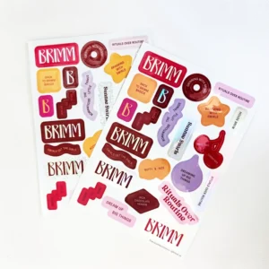 UV Printed Business Logo Waterproof Self-Adhesive A3 A4 A5 A6 Die-Cut PVC Vinyl Sticker Sheet Custom Kiss-Cut Sticker Sheets