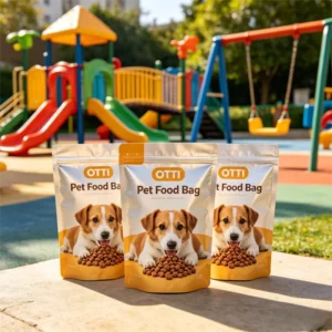 UV-Printed Mylar Zipper Stand-Up Pouch with Smell-Proof Flat Bottom for Pet Food and Cat Litter