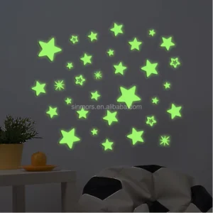 UV Printing Kiss Cut Waterproof Eco Friendly Removable Luminous Decoration Decals