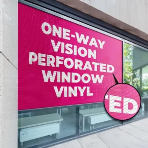 UV Printing Personalized Mesh Vinyl Window Decal Film One Way Vision Advertising Window Sticker for Storefront