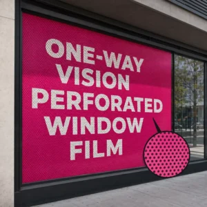 UV Printing Personalized Mesh Vinyl Window Decal Film One Way Vision Advertising Window Sticker for Storefront