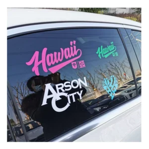 UV Proof Weatherproof Custom Logo Cut Out Letter Transfer Stickers Bumper Windshield Vinyl Car Decals Car Window Stickers