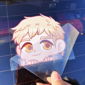 UV Protect Cartoon Anime Cute Girl Design Sticker Custom Waterproof Anime Peeker Transfer Sticker for Car