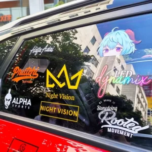 UV-Protective Waterproof Weatherproof Vinyl Cartoon Anime Peeking Car Window Transfer Stickers