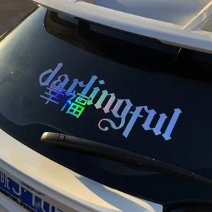 UV Resist Car Front Window Windshield Banner PVC Decal Front Rear Window Sun Strip Visor Decoration Sticker