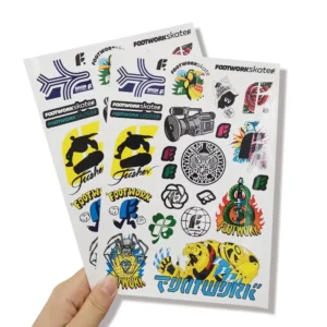 UV-Resistant Custom Logo Vinyl Kiss-Cut Sticker Sheet, Self-Adhesive