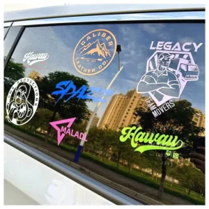 UV Resistant Outdoor Use Personalized Vehicle Lettering Car Stickers UV Transfer Customized Vinyl Car Windshield Sticker