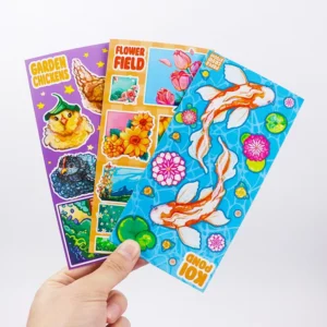 UV-Resistant Vinyl-Printed Logo Kiss-Cut Sticker Sheet Self-Adhesive Custom Stickers
